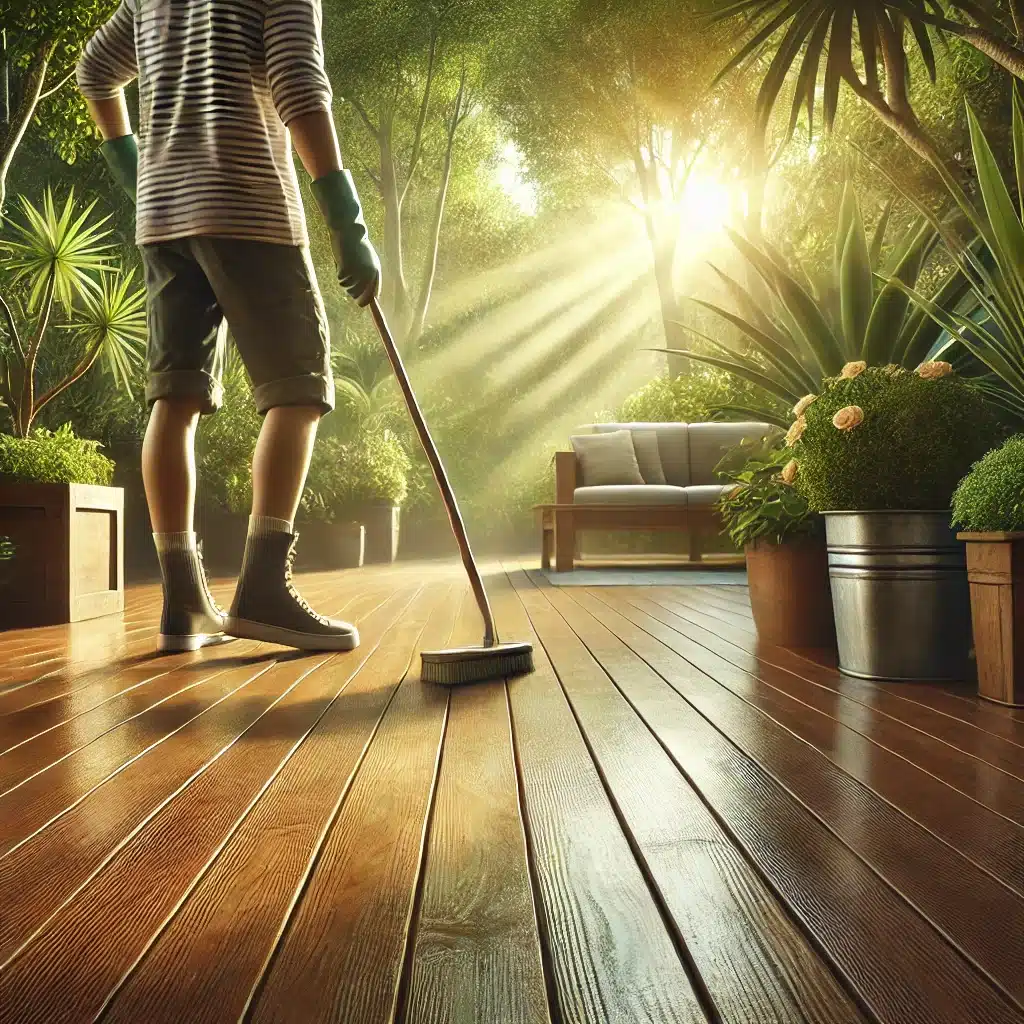 Deck de madera bien cuidado con limpieza exterior | Everdeck