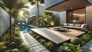 Patio moderno con deck resistente a la humedad | Everdeck