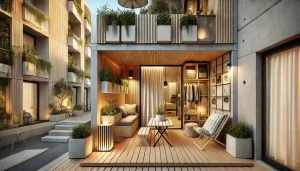 Terraza moderna con deck y elementos sostenibles | Everdeck